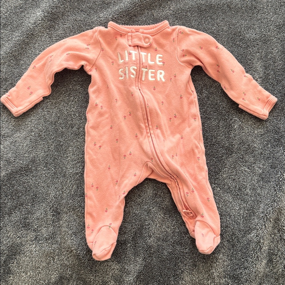 Carter's Pink 'Little Sister' Footie